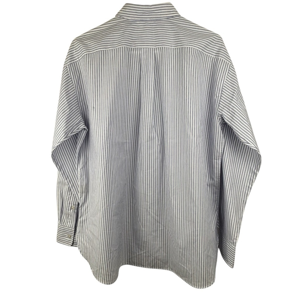 J.McLaughlin Flannery Striped Blouse Size L Contemporary Office Cotton - Picture 5 of 13